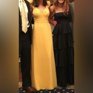 Monique Lhuillier Yellow Bridesmaid Dress